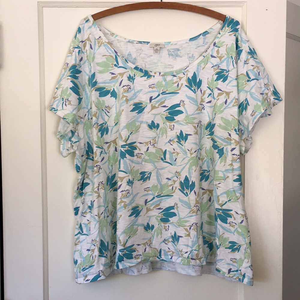 J. Jill Cool Floral T-Shirt